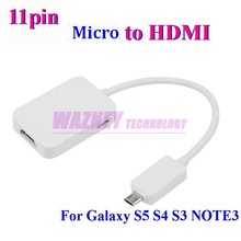 11 PIN Micro USB 2.0 to HDMI  HDTV adapter Cable For Samsung Galaxy S5 i9600 S4 i9500 S3 note 2 Note4 3 2024 - buy cheap