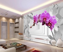 Papel tapiz de foto personalizado 3D grande estéreo romántico 3D flor papel tapiz murales papel tapiz habitación sofá decoración del hogar 2024 - compra barato