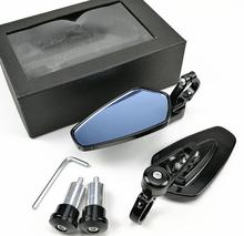 Espejos retrovisores de aluminio para motocicleta, retrovisores laterales universales para moto de 7/8", 22mm en color negro, 1 par 2024 - compra barato