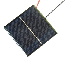 Buheshui mini painel solar policristalino, com fio/cabo carregador solar, módulo solar de 1w 6v para estudo 82*85mm 10 tamanhos 2024 - compre barato