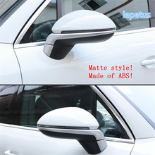 Lapetus Door Rearview Mirror Strip Decoration Cover Trim Fit For Porsche Cayenne 2018 - 2020 / Matte / Chrome / Carbon Fiber ABS 2024 - buy cheap