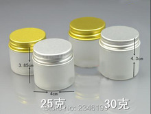 Tarro de plástico esmerilado con tapa de aluminio, recipiente de plástico para crema cosmética, 50 piezas, 25G, 30ML, 25ML, 50 ML 2024 - compra barato