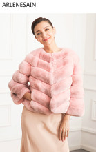 Arlenesain custom Romantic elegant Paris pink blue and purple short chinchilla fur coat female 2024 - buy cheap