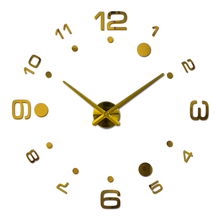  New vintage Wall Clock Acrylic Clocks Quartz Watch Reloj De Pared Living Room Modern 3d Mirror Stickers Horloge Home Klok 2022 - buy cheap