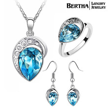 New Style Top Quality Jewelry Sets Earrings Necklaces Pendants Ring For Women Crystals from Swarovski Party Bijoux 2024 - buy cheap