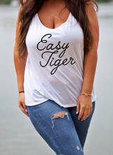 Plus Size Clothes Letter Printed Tank Tops 2018 Summer Women Sleeveless Vest Loose Camisole Tank Beach Style Vest Tops T-shirts 2024 - buy cheap