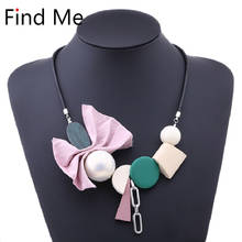 Find Me 2019 fashion Sweater chain statement necklace & pendants vintage wood acrylic collar choker necklace for women Jewelry 2024 - buy cheap
