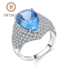 Женское кольцо с голубым топазом 7,52 карата 2022 - купить недорого