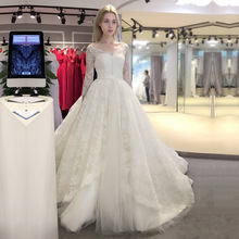 Arabic Wedding Dress 2021 V Neck Beading spaghetti straps sweep Train Bridal Dress wedding gown Vestido de Noiva Plus Size 2024 - buy cheap