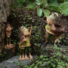 Fairy Garden Elves Figurine Yard Lawn Decoration Ornament Resin Craft Gift 2024 - buy cheap