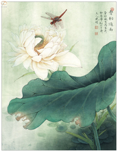 Chinês branco libélula lotus pintura a óleo da paisagem impressões de lona impressa sobre tela início arte decoração imagem 2024 - compre barato