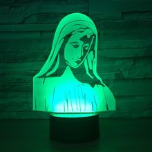 Notre Dame Led Night Light 3d Visual Acrylic Lamp Usb Remote Creative Child Bedroom Lovely 7 color change 3D Lamp 2024 - buy cheap