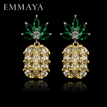 EMMAYA-pendientes de cristal y plata para mujer, gemas grandes amarillas de piña, amuleto geométrico, joyería de alta calidad, 2017 2024 - compra barato