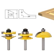 Juego de brocas para fresadora de carpintería, juego de brocas para enrutador de puerta de gabinete, Panel elevado de 8mm, 3 unidades 2024 - compra barato