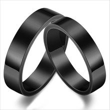 R029-anillo de acero inoxidable para mujeres y hombres, joyería de moda de tianio de buena calidad, color negro IP, ancho de 4/5mm, No se decolora, 316 L 2024 - compra barato