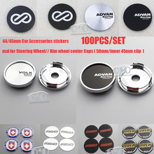 100PCS 50mm 45mm HRE Performance Wheel Hub Center Caps Emblem for Enkei Advan Racing Volk Rays Racing Wheel Rim Auto Styling 2024 - buy cheap