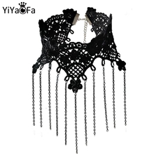 YiYaoFa Gothic Party Jewelry Vintage Lace Necklace for Women Accessories Choker Necklace Statement Collar Necklace GN-87 2024 - купить недорого