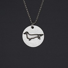 Retro Silver Color Stainless Steel Long Chain Dachshund Pendant Necklace Men Pet Love Necklaces Collier Femme For Women Jewelry 2024 - buy cheap