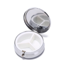 1Pcs 2/3 Grids Metal Round Pill Box Divide Storage Small Medicine Case Silver Tablet Holder Advantageous Container 2024 - buy cheap