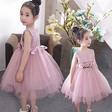 Летнее платье-пачка для девочек, модное розовое платье-пачка для дня рождения, DR19069 2024 - купить недорого