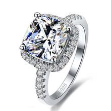 Luxury Geniune 925 Sterling Silver Wedding Engagement Rings Stone Cubic Zirconia Jewelry For Bridal Big Promotion! 2024 - buy cheap