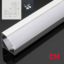 Barra de luces LED C14 con forma de V, luces con canal de aluminio con cubierta, tapas y Clips de montaje para debajo del gabinete, 50cm, 5 Juegos 2024 - compra barato