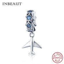 INBEAUT 100% Real 925 Sterling Silver Star Cubic Zirconia Plane Charms fit Brand  Bracelet Original S925 Aircraft Beads Gift 2024 - buy cheap