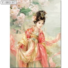 5D Diamond Painting Cross Stitch Chinese classical beauty Crystal Needlework Diamond Embroidery Full Diamond Decorative LK1 2024 - buy cheap