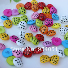100pcs/lot Lovely Ladybug Buttons 14mm Mixed Colors Plastic Shank Buttons Ladybird Style Baby DIY Decor Free Shipping 2024 - buy cheap