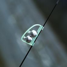 Clip de punta de poste de caña de pescar fluorescente, anillo de alerta de alarma de doble campana que brilla en la oscuridad, caja de aparejos de pesca, herramienta de accesorios, 1 ud. 2024 - compra barato