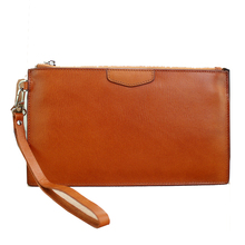 Fashion male clutch bag cowhide leather men's business handbags thin Top-handle bag men's bag mobile phone bag male money purse 2024 - buy cheap