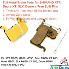 Полностью металлические дисковые Тормозные колодки для дискового тормоза SHIMANO M965, M966, M596, M800, XT M765, Hone M601, SLX, 2 пары + 2 штифта 2024 - купить недорого