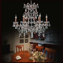 K9 Crystal Wrought Iron Chandeliers European Luxury Suspension Lighting Living Room Bedroom Art Deco Hanging Lamp 2024 - buy cheap