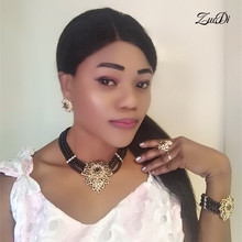 Zuodi 2021 conjunto de joias estilo nigeriano para mulheres, joias personalizáveis, grânulos africanos, conjunto de joias douradas estilo dubai 2024 - compre barato