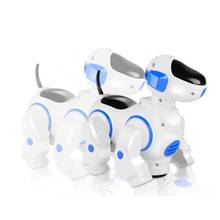Электронные Домашние животные ходячие танцы робот собака с музыкой светильник электрическая умная модельная игрушка в виде собаки детская развивающая игрушка 2024 - купить недорого