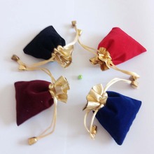 200pcs Phnom Penh Gold Bead Velvet Bag Jewellery Pouch Gift Bags Wedding Drawstring Bag Woman Jewelry Display Gift Packaging Bag 2024 - buy cheap