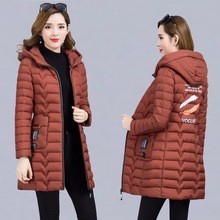 Abrigo largo con capucha para mujer, chaqueta acolchada de algodón, Parka gruesa y cálida de talla grande, moda de invierno, 2018 2024 - compra barato