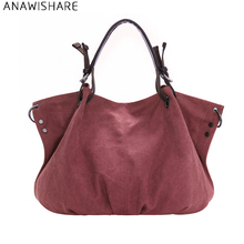 ANAWISHARE Women Shoulder Bags Canvas Handbags Casual Crossbody Bag For Women Messenger Bag Tote Bag Bolsa Feminina Bolsos Mujer 2024 - buy cheap