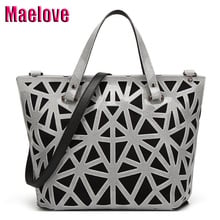 Maelove New Oco out bag Mulheres Bolsas Doce Cor Geometria Diamante Simples Dobrável Tote Acolchoado Sacos de Ombro Frete Grátis 2024 - compre barato