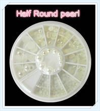 Easy Nail~Mix Sizes White Nail Art Tips Half Pearls 3d Nail Beads Rhinestone Decoration DIY Beauty Salon Nail Wheel 2024 - buy cheap