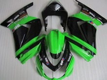 Carenados de inyección para motocicleta Kawasaki Ninja, kit de carenado verde y negro, modelos 250r, 100%, 2008, 2009-2010, EX250, 08-14, ZX250, 2014 2024 - compra barato