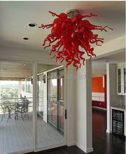 Girban-acessório de cozinha, lustre suspenso de vidro italiano, murano, iluminação interna, vermelho, personalizado 2024 - compre barato