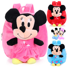 Mochilas de pelúcia do mickey mouse para crianças, mochila escolar de desenho animado da minnie mouse em 3 cores estilo coreano, para 1-3 anos 2024 - compre barato