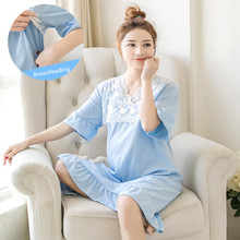 Big Size Maternity Nursing Nightdress Summer for Pregnant Women Skirt Pregnancy Pajamas Breast Feeding Nightgown Dress Sleepwear 2024 - buy cheap