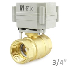 HSH-Flo 1/4 "DN20 DC12V 2-сторонний моторизованный шаровой клапан, латунное положение обратной связи стандартный электрический шаровой клапан 2024 - купить недорого