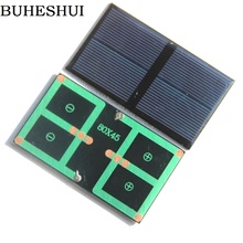 BUHESHUI Mini 0,5 W 1V Panel Solar policristalino Solar celular Batteyr cargador para luz LED Stduy 80*45MM epoxi 1000 Uds epoxi 2024 - compra barato
