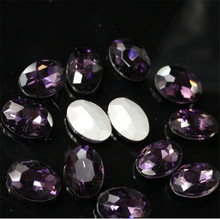 MHS.SUN Various Size Amethyst Color Oval Shape Pointback Rhinestones Glass Crystals For Garment Dress Decoration Hand Craft 2024 - buy cheap