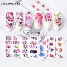1pc 3D Acrylic Engraved Flower Nail Sticker Embossed Flower Water Transfer Stickers Summer Art Manicure Nail Water Slide Decals 2024 - buy cheap