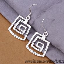 E344 Hot Sale High Quality Silver Color Fine Jewelry,Wholesale Sterling Jewelry Elegant Charms Fashion Earrings /dqlamhsa 2024 - buy cheap