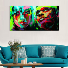 High Quality large Handpainted Colorful Couple Oil Paintings Wall Art Modern Abstract Portrait picture Home Decor Wall Pictures 2024 - buy cheap